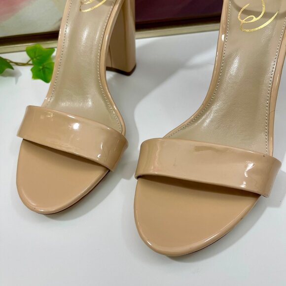 SAM EDELMAN Yaro Block Heel Sandal in Beige Size 9 - Picture 5 of 12